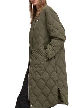 Giacca imbottita Tommy Jeans Onion verde per donna