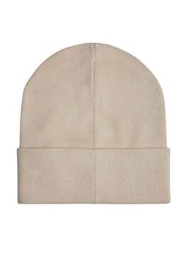 Berretto Tommy Jeans logo ricamato beige per donna