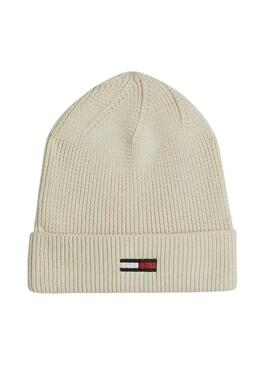 Berretto Tommy Jeans Elongated Flag beige per donna