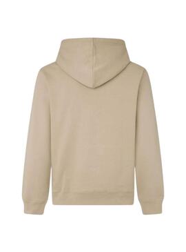 Felpa Pepe Jeans New Joe Hoodie beige per uomo