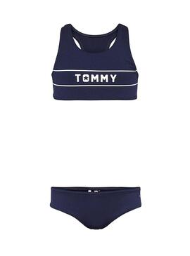 Bikini Tommy Hilfiger Bralette Set Blu Navy Bambin
