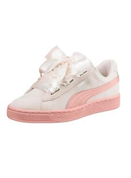 Sneaker Heart Puma Suede Jewel JR Bianco