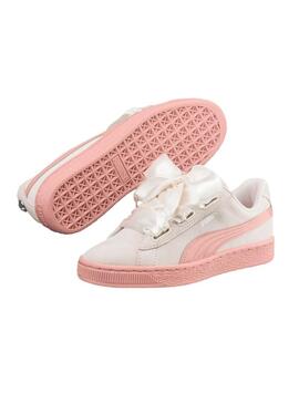 Sneaker Heart Puma Suede Jewel JR Bianco