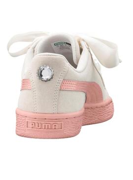 Sneaker Heart Puma Suede Jewel JR Bianco