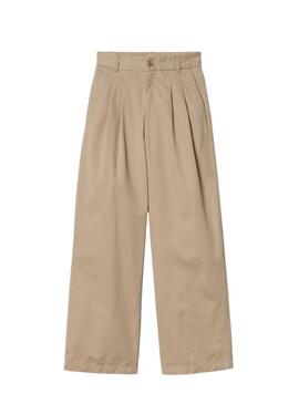 Pantaloni Carhartt Leola beige per donna