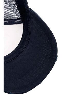 Cappello Superdry Mesh Trucker bianco e blu navy per uomo