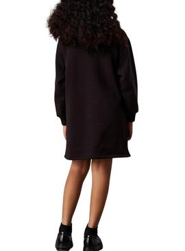 Vestito Calvin Klein Teddy Monogram Nero per ragazza