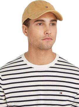 Cappellino Tommy Hilfiger Flag 85 beige per uomo