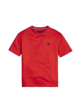 T-Shirt Tommy Hilfiger Boxy Back Rosso Bambino