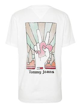 T-Shirt Tommy Jeans Bold Statement Bianco Donna