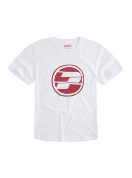 T-Shirt Pepe Jeans Logo Bianco Uomo