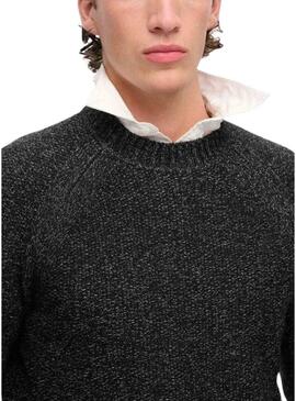 Maglia Superdry Raglan Spessa Nera per uomo