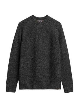 Maglia Superdry Raglan Spessa Nera per uomo