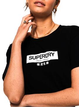 T-Shirt Superdry Portland Black Donna