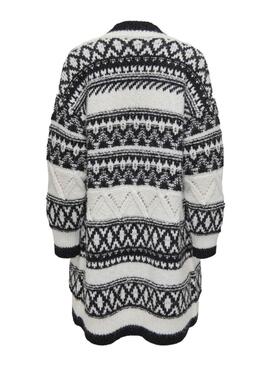 Giacca Only Shirly in maglia Jacquard Nero per donna