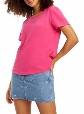 T-Shirt Tommy Jeans Soft Rosa Donna