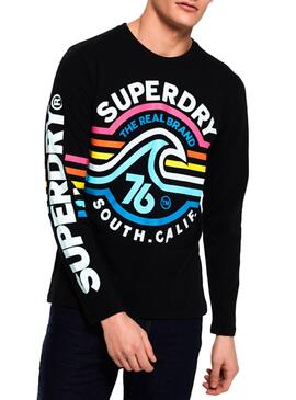 T-Shirt Superdry Wave Black Uomo