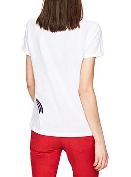T-Shirt Pepe Jeans Anouck Bianco Donna