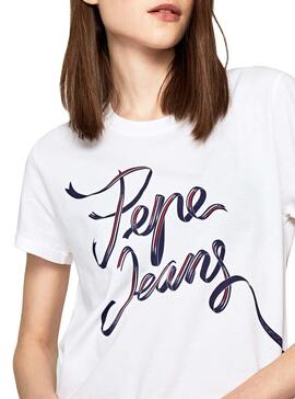 T-Shirt Pepe Jeans Anouck Bianco Donna