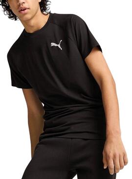 Maglietta Puma Evostripe nera per uomo.