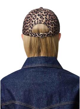 Cappello Pieces Sarah leopardato per donna