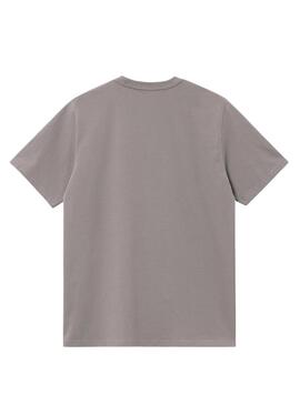 Maglietta Carhartt American Script grigia per uomo