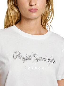 Maglietta Pepe Jeans Leticia bianca per donna