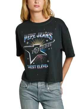 Maglietta Pepe Jeans Louise nera per donna