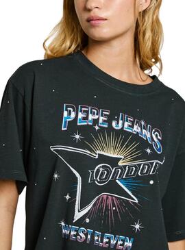 Maglietta Pepe Jeans Louise nera per donna