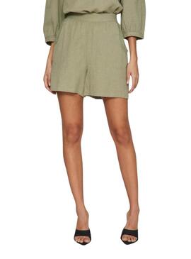 Shorts Vila Vijillo Verde per Donna