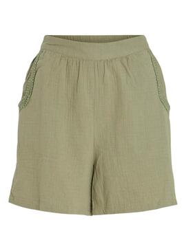 Shorts Vila Vijillo Verde per Donna