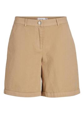 Pantaloni corti Vila Vistorma Chino Tostati per Donna