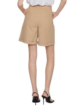 Pantaloni corti Vila Vistorma Chino Tostati per Donna