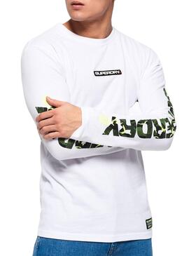 T-Shirt Superdry Trophy Bianco Uomo