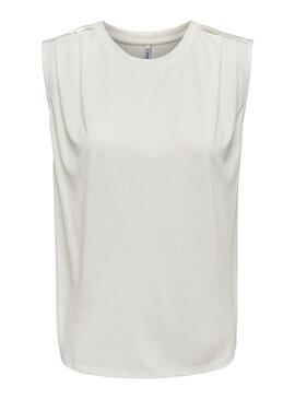 Maglietta Only Free Modal Satin Beige per Donna