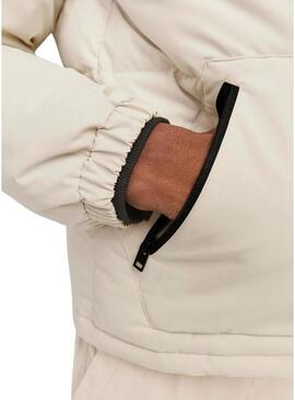 Giacca trapuntata Jack and Jones Eotto beige e nera per uomo