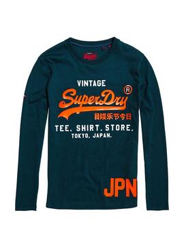 T-Shirt Superdry Shop Duo Marino Uomo