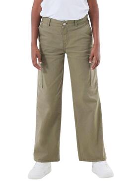 Pantaloni Name It Rose cargo verdi per ragazze
