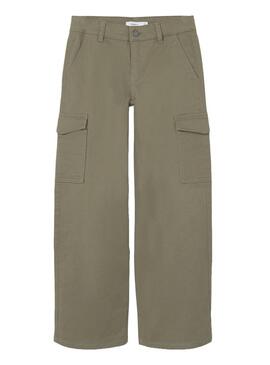Pantaloni Name It Rose cargo verdi per ragazze