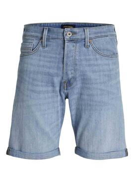 Bermudas Jack and Jones Chris Wood in denim chiaro per uomo