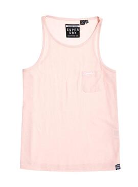 T-Shirt Superdry Essential Tank Pink Donna