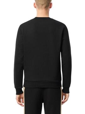 Felpa Lacoste con blocchi di colore nero per uomo.