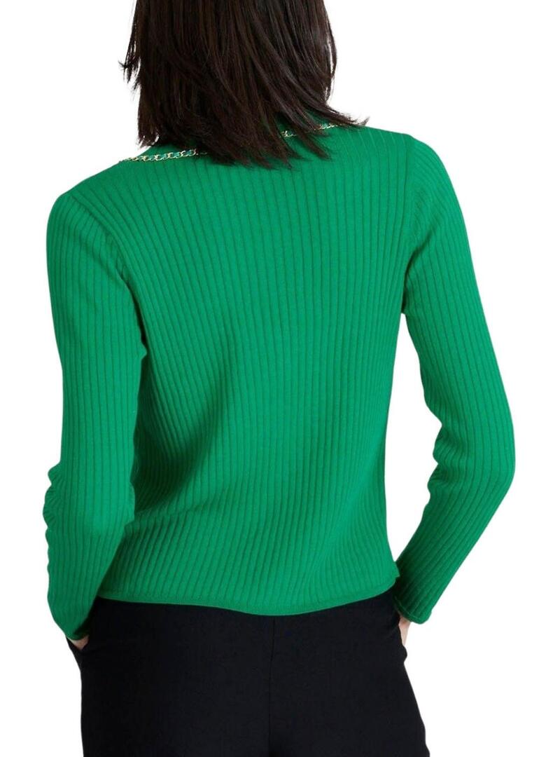 Giacca Naf Naf catena verde per donna
