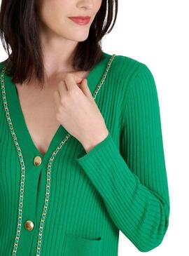 Giacca Naf Naf catena verde per donna