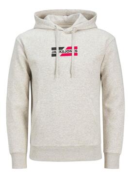 Felpa Jack and Jones Corp grigia per uomo