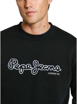 Felpa Pepe Jeans Dorian nera per uomo