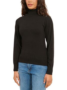 Maglia Naf Naf Mina collo alto nera per donna