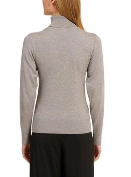 Maglia Naf Naf Mina grigia a collo alto per donna