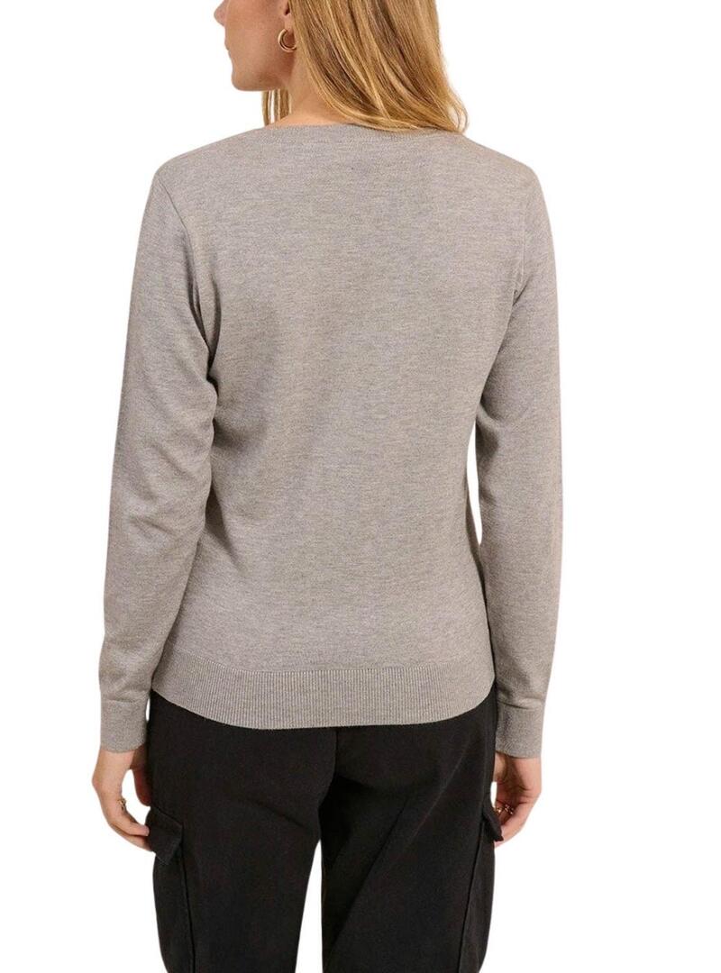 Maglia grigia Naf Naf Joana per donna.