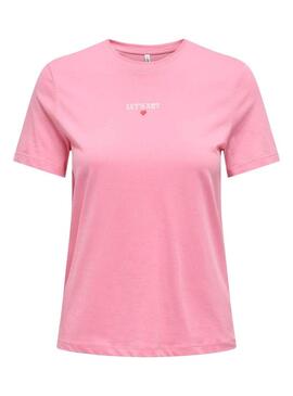 Maglietta Only Lotte rosa per donna